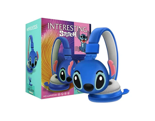AUDIFONOS INALAMBRICOS LILO STITCH AZUL CON BLUETOOTH