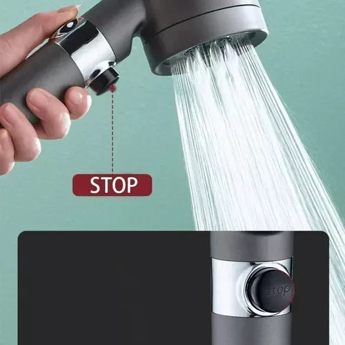 Cabezal De Ducha Turbo Con Masajeador 4 En 1